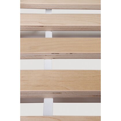 Patut extensibil YappyGrow din lemn de mesteacan, Cu bariere de protectie, De la 1.5 ani pana la 18 ani, YappyKids, 140-190x70 cm, Alb