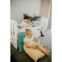Patut junior cu sertar compartimentat YappyLux din lemn, Cu laterala de protectie, YappyKids, 160x80 cm, Alb - 7