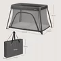 Patut multifunctional, Lionelo, Alice, 3 in 1, 2 trepte de inaltime pentru saltea, Pliabil, Material rezistent Oxford 300D, Cu iesire laterala, Geanta de transport, Pana 15 kg, 0 luni+, 104×70×74 cm, Gri - 8