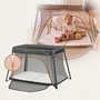 Patut multifunctional, Lionelo, Alice, 3 in 1, 2 trepte de inaltime pentru saltea, Pliabil, Material rezistent Oxford 300D, Cu iesire laterala, Geanta de transport, Pana 15 kg, 0 luni+, 104×70×74 cm, Gri - 12