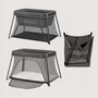 Patut multifunctional, Lionelo, Alice, 3 in 1, 2 trepte de inaltime pentru saltea, Pliabil, Material rezistent Oxford 300D, Cu iesire laterala, Geanta de transport, Pana 15 kg, 0 luni+, 104×70×74 cm, Gri - 17