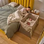 Patut multifunctional, Lionelo, Alice, 3 in 1, 2 trepte de inaltime pentru saltea, Pliabil, Material rezistent Oxford 300D, Cu iesire laterala, Geanta de transport, Pana 15 kg, 0 luni+, 104×70×74 cm, Gri - 19