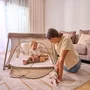 Patut multifunctional, Lionelo, Alice, 3 in 1, 2 trepte de inaltime pentru saltea, Pliabil, Material rezistent Oxford 300D, Cu iesire laterala, Geanta de transport, Pana 15 kg, 0 luni+, 104×70×74 cm, Gri - 20
