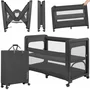 Patut multifunctional, Lionelo, Patty, 5 in 1, 0- 36 luni, Co-sleeper, Tarc de joaca, Patut de calatorie, Laterala rabatabila, 2 trepte reglare saltea, Roti, Husa transport inclusa, Gri - 6