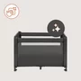 Patut multifunctional, Lionelo, Patty, 5 in 1, 0- 36 luni, Co-sleeper, Tarc de joaca, Patut de calatorie, Laterala rabatabila, 2 trepte reglare saltea, Roti, Husa transport inclusa, Gri - 18