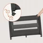 Patut multifunctional, Lionelo, Patty, 5 in 1, 0- 36 luni, Co-sleeper, Tarc de joaca, Patut de calatorie, Laterala rabatabila, 2 trepte reglare saltea, Roti, Husa transport inclusa, Gri - 19