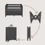 Patut multifunctional, Lionelo, Patty, 5 in 1, 0- 36 luni, Co-sleeper, Tarc de joaca, Patut de calatorie, Laterala rabatabila, 2 trepte reglare saltea, Roti, Husa transport inclusa, Gri - 20