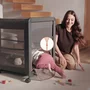 Patut multifunctional, Lionelo, Patty, 5 in 1, 0- 36 luni, Co-sleeper, Tarc de joaca, Patut de calatorie, Laterala rabatabila, 2 trepte reglare saltea, Roti, Husa transport inclusa, Gri - 23