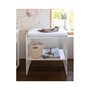 Patut Oval Evolutiv pentru Copii, Multifunctional, 7in1, Saltele Incluse, Transformabil, Masa de Schimbat, Co-Sleeping, Tarc de Joaca, Birou, Scaune, Waldin, Alb - 23