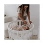 Patut Oval Evolutiv pentru Copii, Multifunctional, 7in1, Saltele Incluse, Transformabil, Masa de Schimbat, Co-Sleeping, Tarc de Joaca, Birou, Scaune, Waldin, Alb - 13