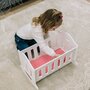 Patut pentru papusi, Free2Play, Cu pernuta confortabila, 46x33x33 cm, 36 luni+, White - 7