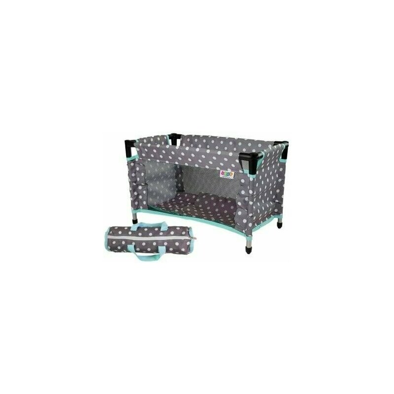 Leantoys - patut pentru papusi, gri cu turcoaz de fetite, alice, , 7700