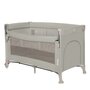 Patut pliant multifunctional, Lionelo, Ellen, Cu laterala culisanta, Nivel suplimentar, Intrare laterala cu fermoar, 2 roti, Saltea pliabila si geanta de transport incluse, 0- 36 luni, Pana la 15 kg, 120x60 cm, Conform cu  EN 716, Bej - 1