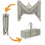 Patut pliant multifunctional, Lionelo, Ellen, Cu laterala culisanta, Nivel suplimentar, Intrare laterala cu fermoar, 2 roti, Saltea pliabila si geanta de transport incluse, 0- 36 luni, Pana la 15 kg, 120x60 cm, Conform cu  EN 716, Bej - 10