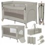 Patut pliant multifunctional, Lionelo, Ellen, Cu laterala culisanta, Nivel suplimentar, Intrare laterala cu fermoar, 2 roti, Saltea pliabila si geanta de transport incluse, 0- 36 luni, Pana la 15 kg, 120x60 cm, Conform cu  EN 716, Bej - 3