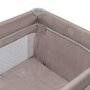 Patut pliant, Baby Mix, Cu doua nivele, Cu intrare laterala cu fermoar, 2 roti, 120 x 60 cm, Conform cu standardul european de securitate EN 716+AC:2019-07, Beige - 5