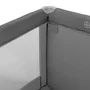 Patut pliant, Baby Mix, Cu doua nivele, Cu laterala culisanta, 120x60 cm, Ideal pt calatorii si uz cotidian, Cu intrare laterala cu fermoar, Roti, Conform cu standardul EN 716: 2017-07, Grey - 4