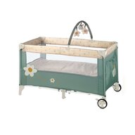 Patut pliant, Jane, Duo Level,  Cu roti, Cu arcada cu jucarii, Geanta de transport, Cu doua nivele,  Conform standardelor europene EN 716-1:2017+AC:2019EN 16890:2017 + A1:2021, Botanic