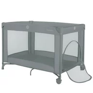 Patut pliant, Lionelo, Amelie, Cu intrare laterala, 100.5×70.5 cm, Include salteluta, roti, geanta pentru transport, Constructie usoara- 7 kg, Cadru stabil din otel, Gri