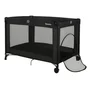 Patut pliant, Lionelo, Amelie, Cu intrare laterala, 100.5×70.5 cm, Include salteluta, roti, geanta pentru transport, Constructie usoara- 7 kg, Cadru stabil din otel, Negru - 1