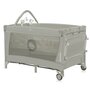 Patut pliant, Lionelo, Flower, Cu doua nivele, Cu arcada, Geanta transport, Masuta de infasat, Bara cu jucarii, Fereastra laterala, 120x60 cm, Conform cu standardele europeane de securitate EN 716 si EN12221, Cappuccino - 3