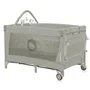 Patut pliant, Lionelo, Flower, Cu doua nivele, Cu arcada, Geanta transport, Masuta de infasat, Bara cu jucarii, Fereastra laterala, 120x60 cm, Conform cu standardele europeane de securitate EN 716 si EN12221, Cappuccino - 3