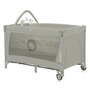 Patut pliant, Lionelo, Flower, Cu doua nivele, Cu arcada, Geanta transport, Masuta de infasat, Bara cu jucarii, Fereastra laterala, 120x60 cm, Conform cu standardele europeane de securitate EN 716 si EN12221, Cappuccino - 4