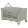 Patut pliant, Lionelo, Flower, Cu doua nivele, Cu arcada, Geanta transport, Masuta de infasat, Bara cu jucarii, Fereastra laterala, 120x60 cm, Conform cu standardele europeane de securitate EN 716 si EN12221, Cappuccino - 5