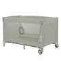 Patut pliant, Lionelo, Flower, Cu doua nivele, Cu arcada, Geanta transport, Masuta de infasat, Bara cu jucarii, Fereastra laterala, 120x60 cm, Conform cu standardele europeane de securitate EN 716 si EN12221, Cappuccino - 6