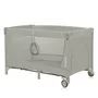 Patut pliant, Lionelo, Flower, Cu doua nivele, Cu arcada, Geanta transport, Masuta de infasat, Bara cu jucarii, Fereastra laterala, 120x60 cm, Conform cu standardele europeane de securitate EN 716 si EN12221, Cappuccino - 7