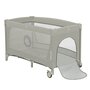 Patut pliant, Lionelo, Flower, Cu doua nivele, Cu arcada, Geanta transport, Masuta de infasat, Bara cu jucarii, Fereastra laterala, 120x60 cm, Conform cu standardele europeane de securitate EN 716 si EN12221, Cappuccino - 5