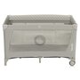 Patut pliant, Lionelo, Flower, Cu doua nivele, Cu arcada, Geanta transport, Masuta de infasat, Bara cu jucarii, Fereastra laterala, 120x60 cm, Conform cu standardele europeane de securitate EN 716 si EN12221, Cappuccino - 8