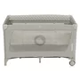 Patut pliant, Lionelo, Flower, Cu doua nivele, Cu arcada, Geanta transport, Masuta de infasat, Bara cu jucarii, Fereastra laterala, 120x60 cm, Conform cu standardele europeane de securitate EN 716 si EN12221, Cappuccino - 9