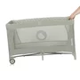 Patut pliant, Lionelo, Flower, Cu doua nivele, Cu arcada, Geanta transport, Masuta de infasat, Bara cu jucarii, Fereastra laterala, 120x60 cm, Conform cu standardele europeane de securitate EN 716 si EN12221, Cappuccino - 8