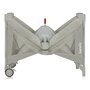 Patut pliant, Lionelo, Flower, Cu doua nivele, Cu arcada, Geanta transport, Masuta de infasat, Bara cu jucarii, Fereastra laterala, 120x60 cm, Conform cu standardele europeane de securitate EN 716 si EN12221, Cappuccino - 14