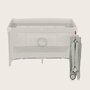 Patut pliant, Lionelo, Flower, Cu doua nivele, Cu arcada, Geanta transport, Masuta de infasat, Bara cu jucarii, Fereastra laterala, 120x60 cm, Conform cu standardele europeane de securitate EN 716 si EN12221, Cappuccino - 10