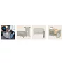 Patut pliant, Lionelo, Flower, Cu doua nivele, Cu arcada, Geanta transport, Masuta de infasat, Bara cu jucarii, Fereastra laterala, 120x60 cm, Conform cu standardele europeane de securitate EN 716 si EN12221, Cappuccino - 16