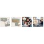 Patut pliant, Lionelo, Flower, Cu doua nivele, Cu arcada, Geanta transport, Masuta de infasat, Bara cu jucarii, Fereastra laterala, 120x60 cm, Conform cu standardele europeane de securitate EN 716 si EN12221, Cappuccino - 16
