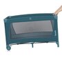 Patut pliant, Lionelo, Flower, Cu doua nivele, Cu arcada, Geanta transport, Masuta de infasat, Bara cu jucarii, Fereastra laterala, 120x60 cm, Conform cu standardele europeane de securitate EN 716 si EN12221, Verde - 8