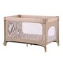 Patut pliant, Lionelo, Jasmin Easy Fold, Pana la 15 kg, Usor de pliat, Cu doua nivele, Cu saltea ergonomica T25, Cu intrare laterala cu fermoar, 2 roti cu frana, 123 x 67 cm, Conform cu EN 716, 0-36 luni, Bej - 3