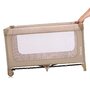 Patut pliant, Lionelo, Jasmin Easy Fold, Pana la 15 kg, Usor de pliat, Cu doua nivele, Cu saltea ergonomica T25, Cu intrare laterala cu fermoar, 2 roti cu frana, 123 x 67 cm, Conform cu EN 716, 0-36 luni, Bej - 7