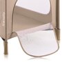 Patut pliant, Lionelo, Jasmin Easy Fold, Pana la 15 kg, Usor de pliat, Cu doua nivele, Cu saltea ergonomica T25, Cu intrare laterala cu fermoar, 2 roti cu frana, 123 x 67 cm, Conform cu EN 716, 0-36 luni, Bej - 9