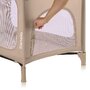 Patut pliant, Lionelo, Jasmin Easy Fold, Pana la 15 kg, Usor de pliat, Cu doua nivele, Cu saltea ergonomica T25, Cu intrare laterala cu fermoar, 2 roti cu frana, 123 x 67 cm, Conform cu EN 716, 0-36 luni, Bej - 10