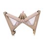 Patut pliant, Lionelo, Jasmin Easy Fold, Pana la 15 kg, Usor de pliat, Cu doua nivele, Cu saltea ergonomica T25, Cu intrare laterala cu fermoar, 2 roti cu frana, 123 x 67 cm, Conform cu EN 716, 0-36 luni, Bej - 13
