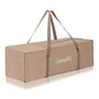 Patut pliant, Lionelo, Jasmin Easy Fold, Pana la 15 kg, Usor de pliat, Cu doua nivele, Cu saltea ergonomica T25, Cu intrare laterala cu fermoar, 2 roti cu frana, 123 x 67 cm, Conform cu EN 716, 0-36 luni, Bej - 17
