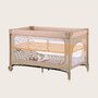 Patut pliant, Lionelo, Jasmin Easy Fold, Pana la 15 kg, Usor de pliat, Cu doua nivele, Cu saltea ergonomica T25, Cu intrare laterala cu fermoar, 2 roti cu frana, 123 x 67 cm, Conform cu EN 716, 0-36 luni, Bej - 23