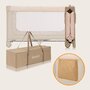 Patut pliant, Lionelo, Jasmin Easy Fold, Pana la 15 kg, Usor de pliat, Cu doua nivele, Cu saltea ergonomica T25, Cu intrare laterala cu fermoar, 2 roti cu frana, 123 x 67 cm, Conform cu EN 716, 0-36 luni, Bej - 28