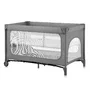 Patut pliant, Lionelo, Jasmin Easy Fold, Pana la 15 kg, Usor de pliat, Cu doua nivele, Cu saltea ergonomica T25, Cu intrare laterala cu fermoar, 2 roti cu frana, 123 x 67 cm, Conform cu EN 716, 0-36 luni, Gri - 1
