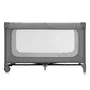 Patut pliant, Lionelo, Jasmin Easy Fold, Pana la 15 kg, Usor de pliat, Cu doua nivele, Cu saltea ergonomica T25, Cu intrare laterala cu fermoar, 2 roti cu frana, 123 x 67 cm, Conform cu EN 716, 0-36 luni, Gri - 6