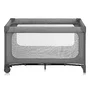 Patut pliant, Lionelo, Jasmin Easy Fold, Pana la 15 kg, Usor de pliat, Cu doua nivele, Cu saltea ergonomica T25, Cu intrare laterala cu fermoar, 2 roti cu frana, 123 x 67 cm, Conform cu EN 716, 0-36 luni, Gri - 7